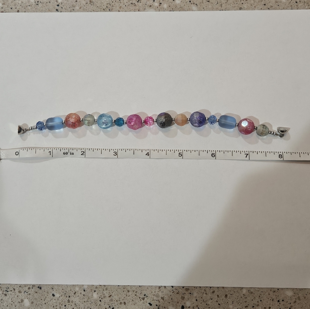 NEW Anthropologie Colorful Beads Bracelet Magnetic Closure Bohemian Summer Retro - Picture 6 of 6